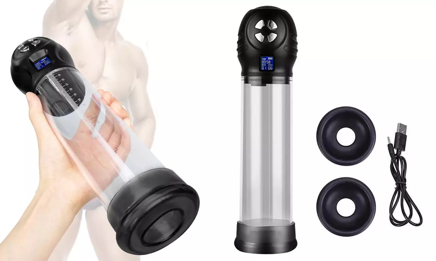 ItBelongs2U Vacuum Electric Pump Digital Rechargeable Penis Enlarger Growth