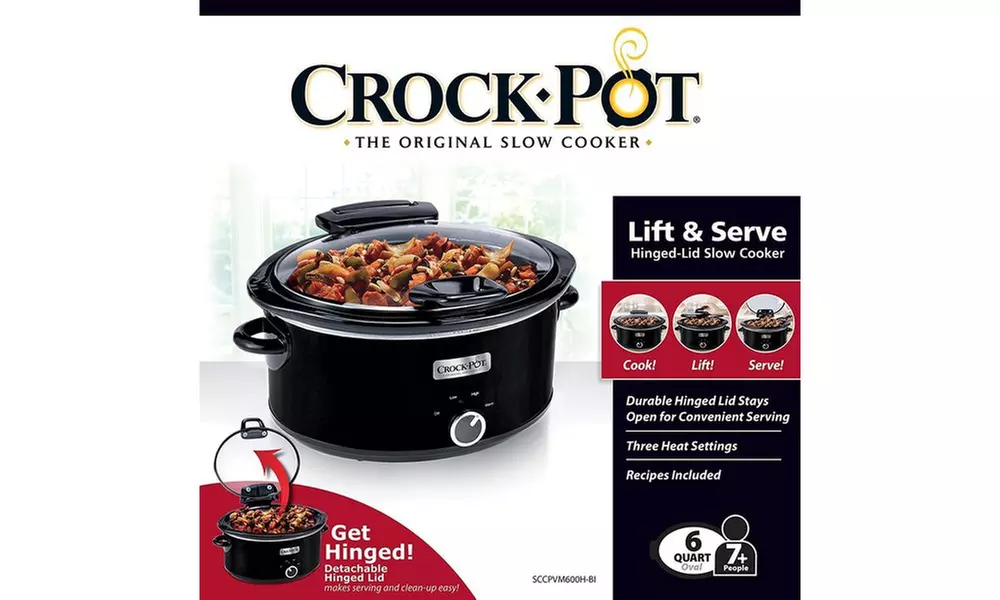 Crock-Pot 6-Qt. Hinged-Lid Oval Slow Cooker - Second Medium