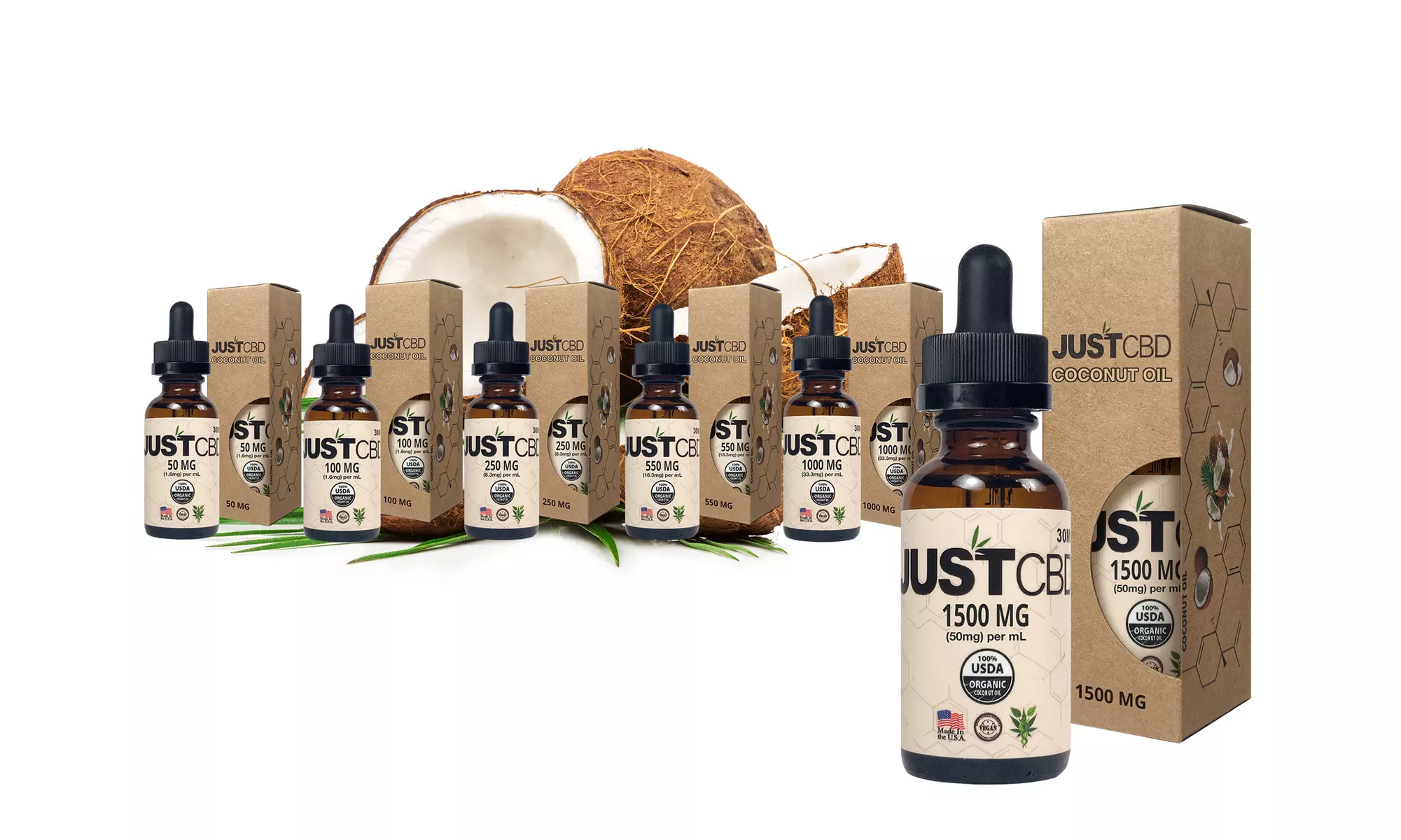 JustCBD Coconut Oil CBD Tincture - Primary Image