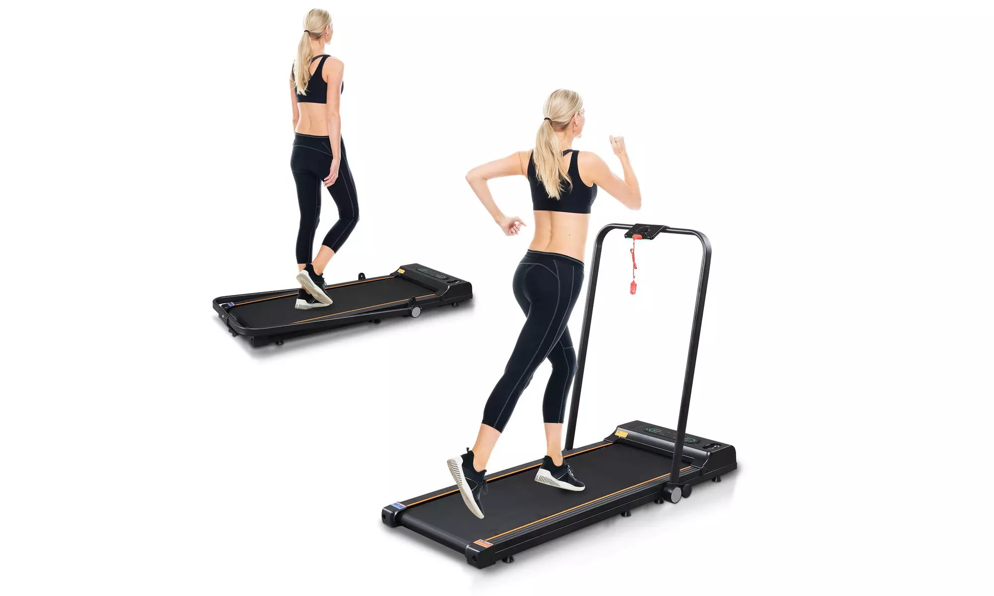 2 in 1 Folding Treadmill, Under Desk Electric Treadmill - Primary Image