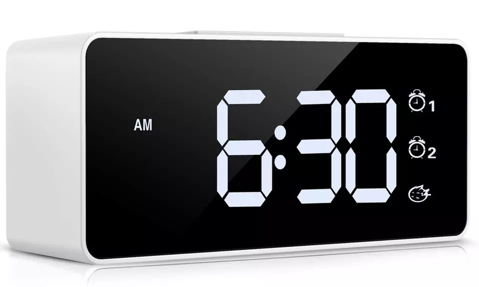 Digital Alarm Clock Sound Control Super Easy to Use,Dual Alarms - Primary Image
