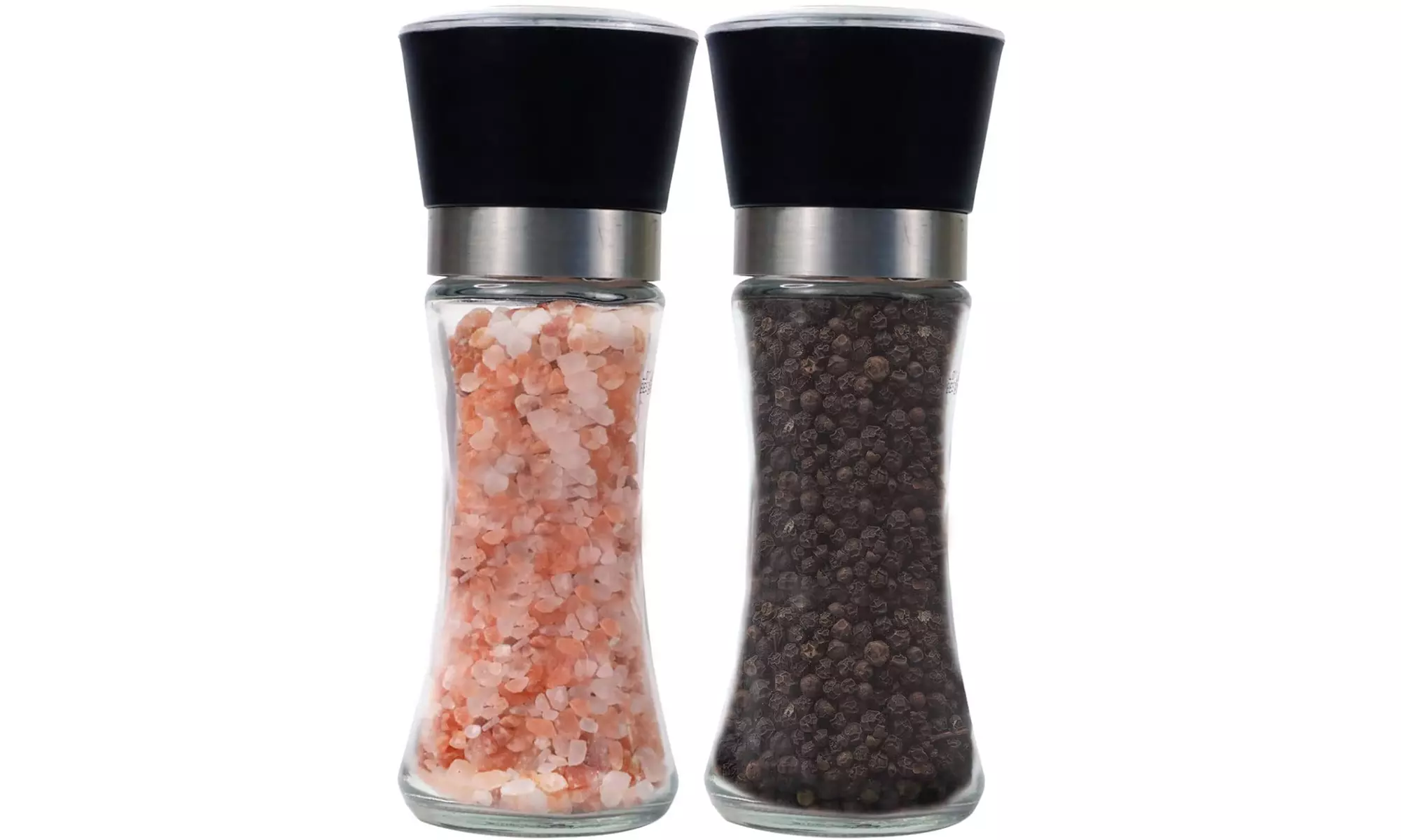 Pink Salt and Black Pepper Grinder Set Himalayan Chef - Primary Image