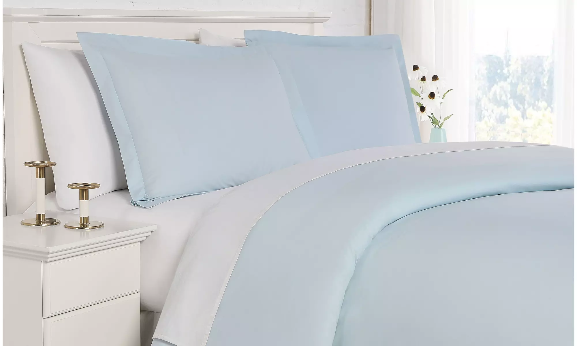 Luxury Collection 300 Thread Count Percale 100% Cotton Oversize Duvet Cover Sets - Primary Image