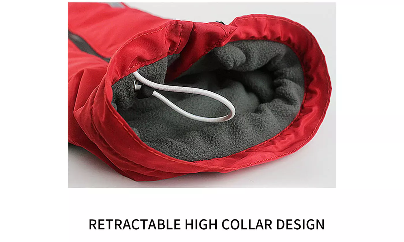 Waterproof Soft Fleece Lined Dog Vest Jacket Coat for Winter Outdoor Sports
