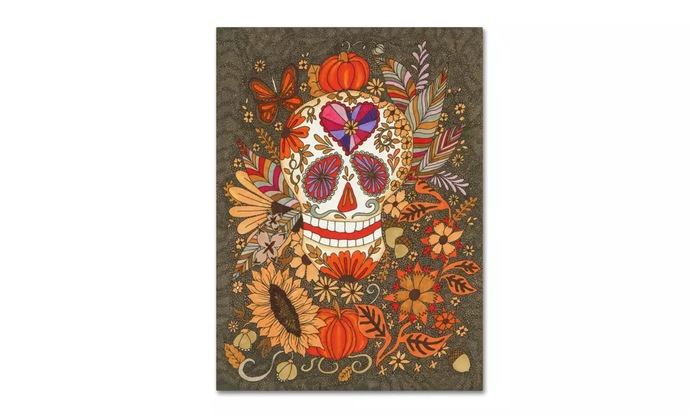 Kim Kosirog 'Autumn Skull' Canvas Art - Primary Image