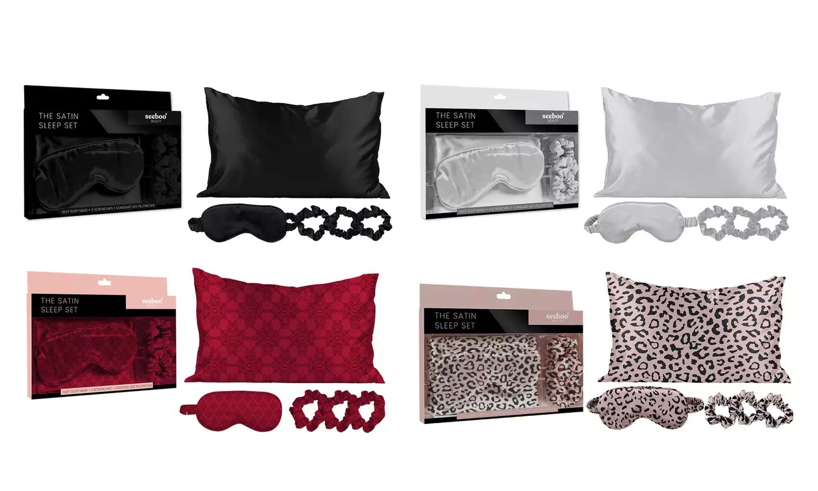 5-Piece: Ultra Soft Silky Satin Standard Pillowcase Set for Healthy Skin & Sleep - Primary Image