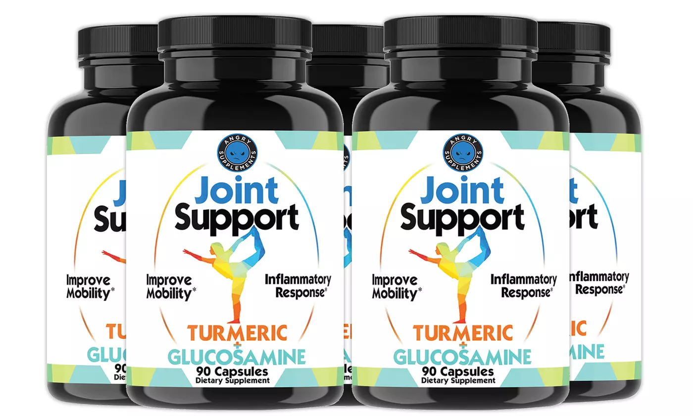 Angry Supplements Joint Support with Turmeric & Glucosamine (90-count)