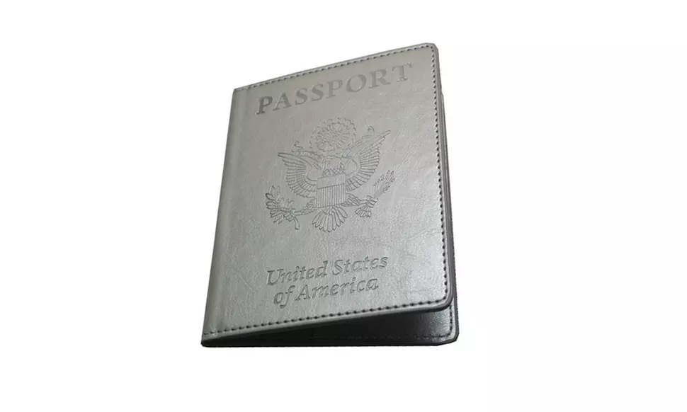 Slim Passport Card Holder Cover Faux Leather Travel Wallet