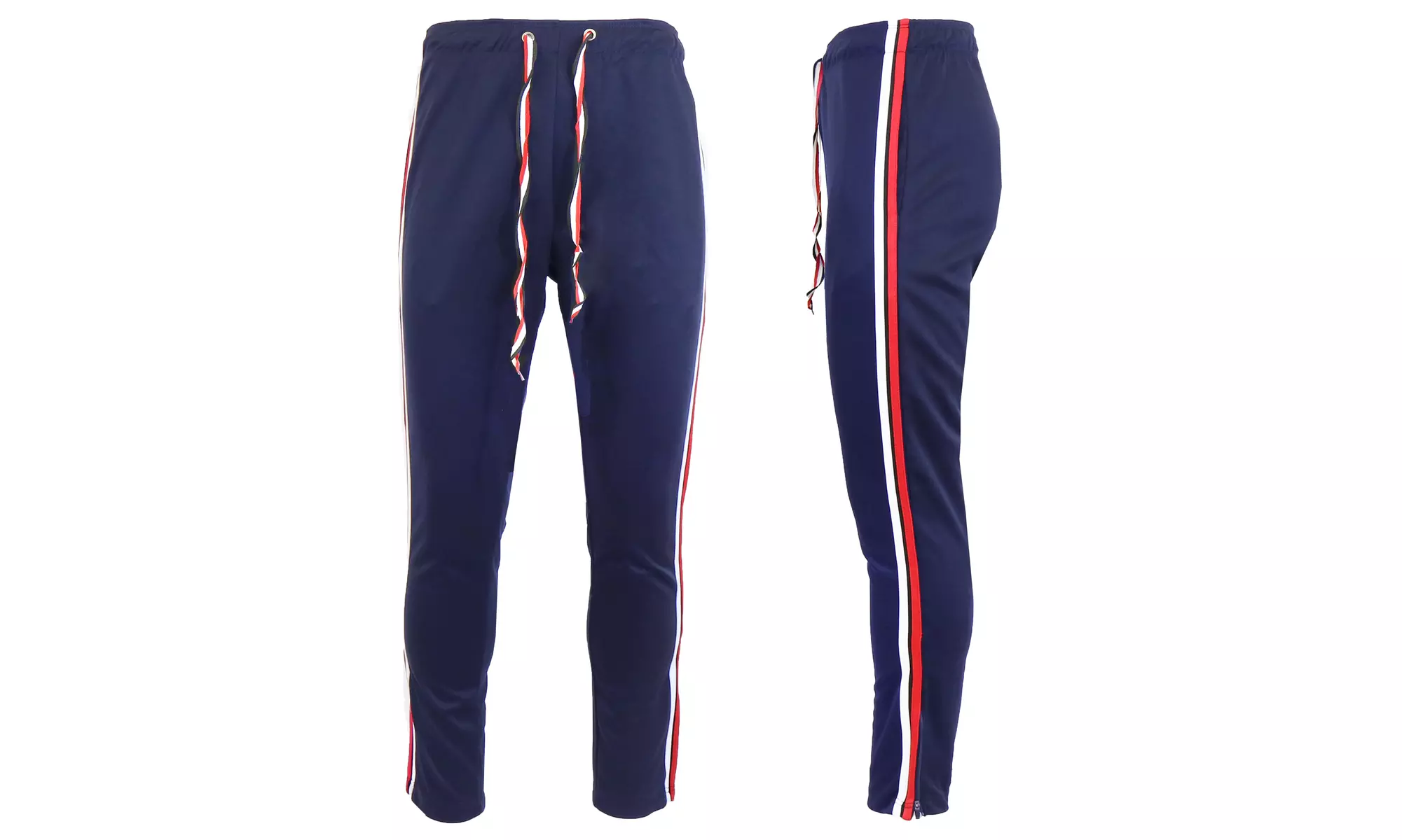 Galaxy By Harvic Men's Slim-Fit Moisture-Wicking Striped Jogger Pants (S-2XL) - Second Medium
