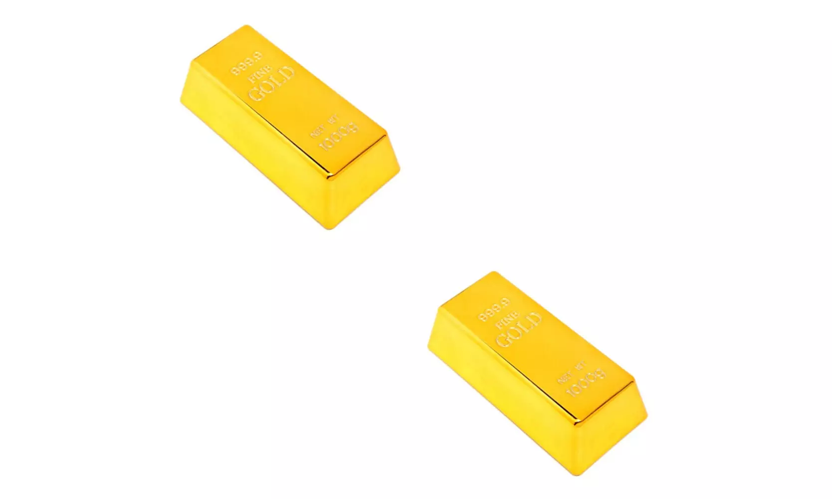 US 2-4Pcs Gold Bar 1 KG Door Stopper Brick Fake Golden Bullion Real Look No Slip - Primary Image