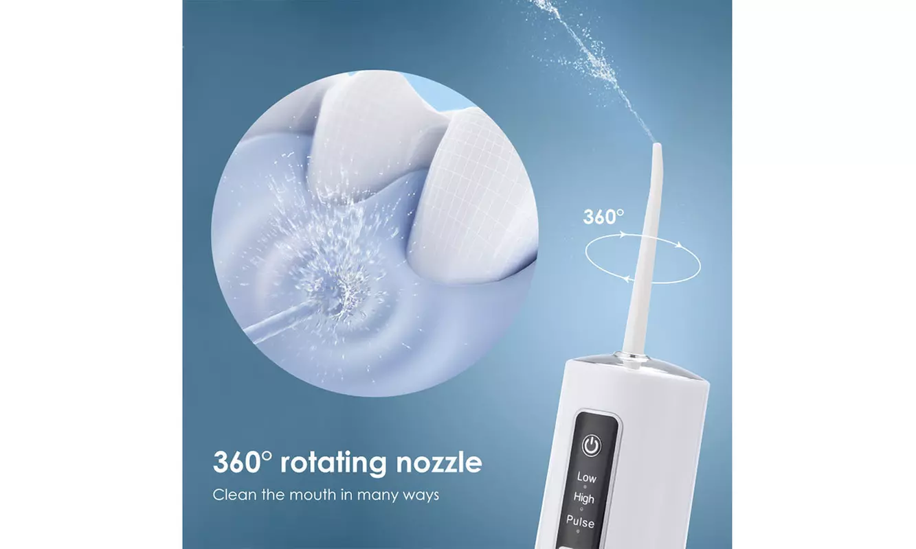 Mini Cordless Oral Irrigator Water Flosser Teeth Cleaner Pick Kit