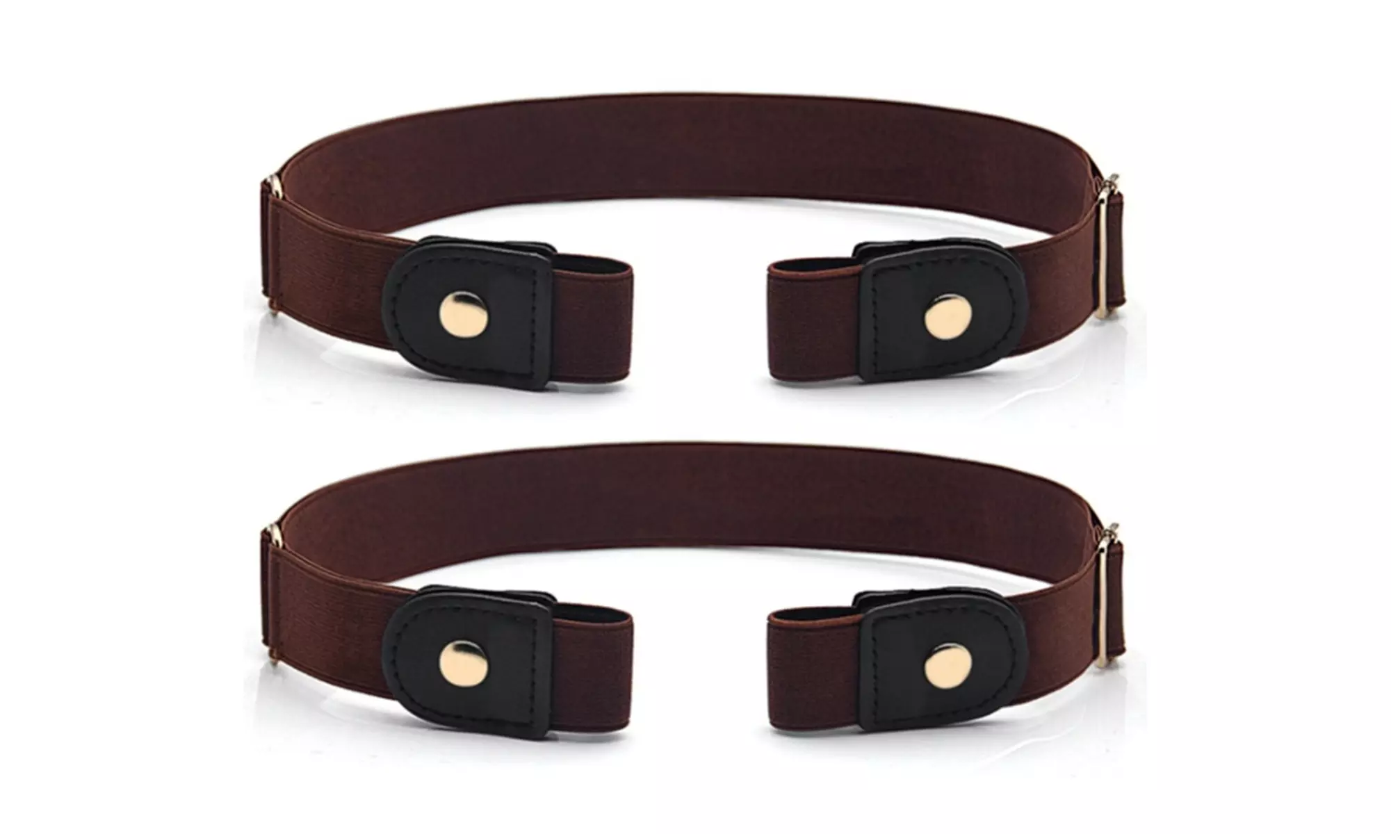Buckle Free Comfortable Elastic Belt Adjustable Invisible Stretch Belt 2 pcs