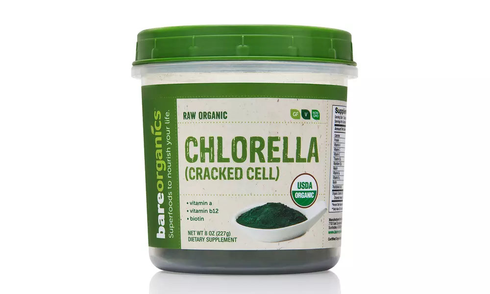 BareOrganics Organic Cracked Cell Wall Chlorella Powder (8oz.) - Primary Image