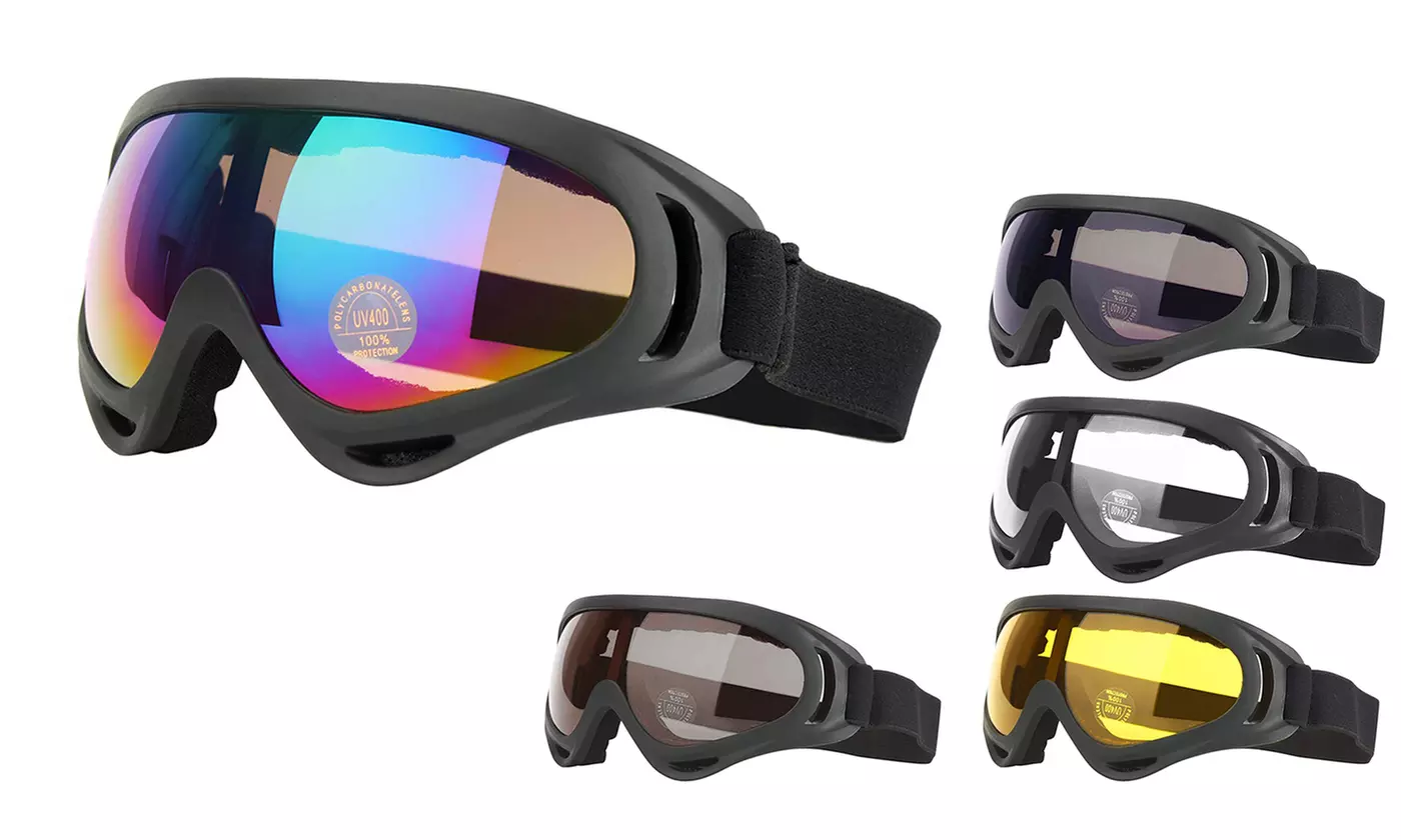 Ski Goggles Winter Snowboard Adjustable UV400 Protective Motorcycle Snow Goggles