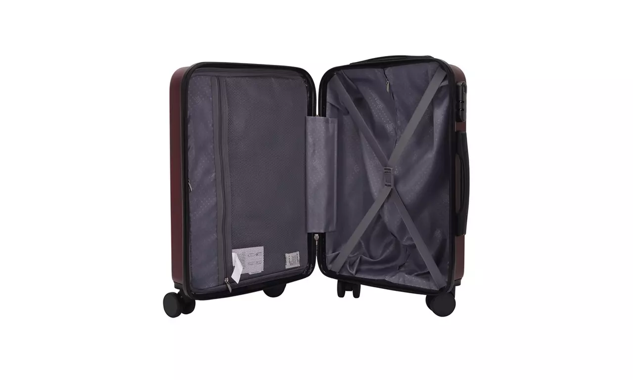 3-Piece Hardside Luggage Set with 360 Dual Spinner Wheels and Combo Lock