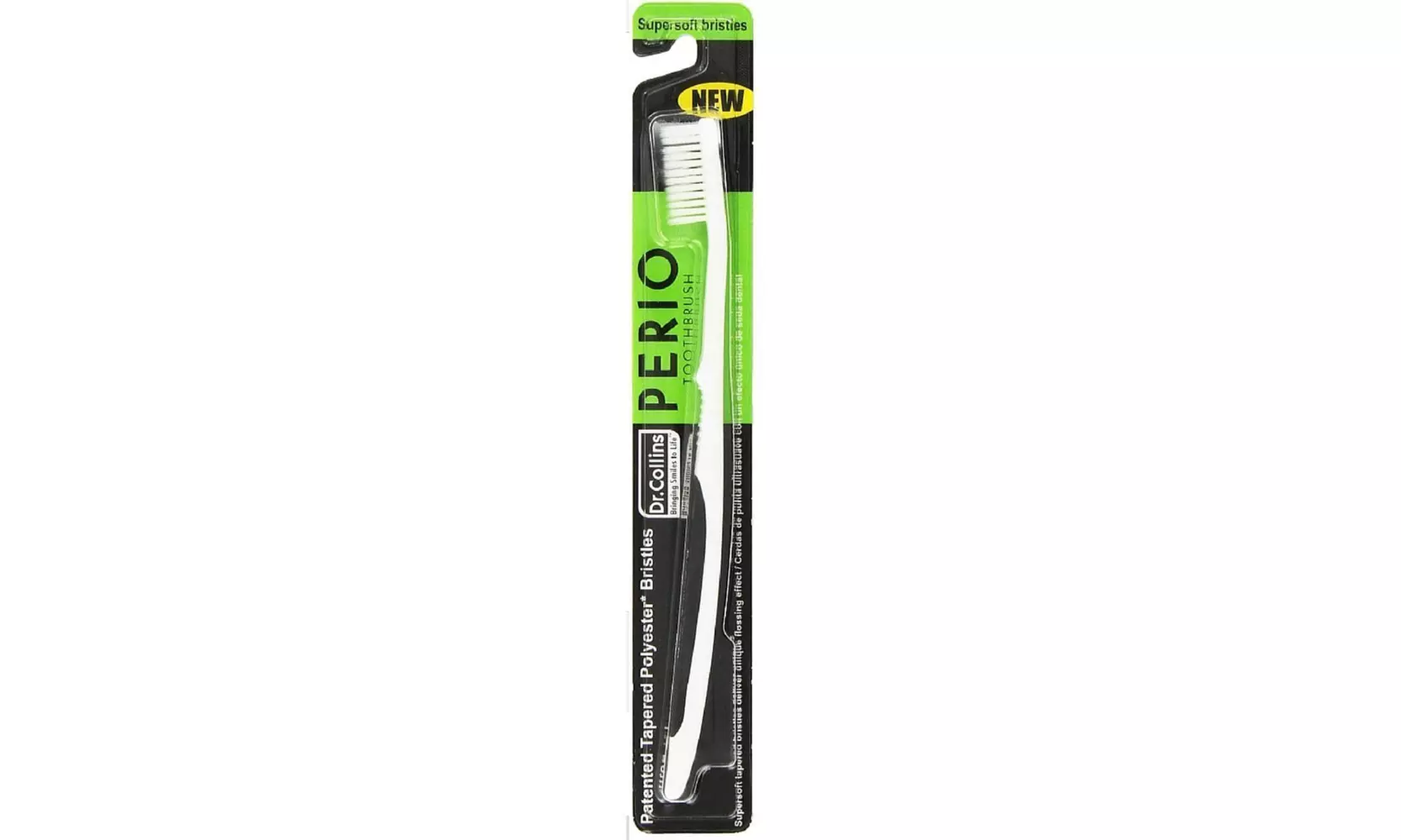 Dr. Collins Perio Toothbrush with Supersoft Bristles Colors May Vary (Pack of 6) - Primary Image