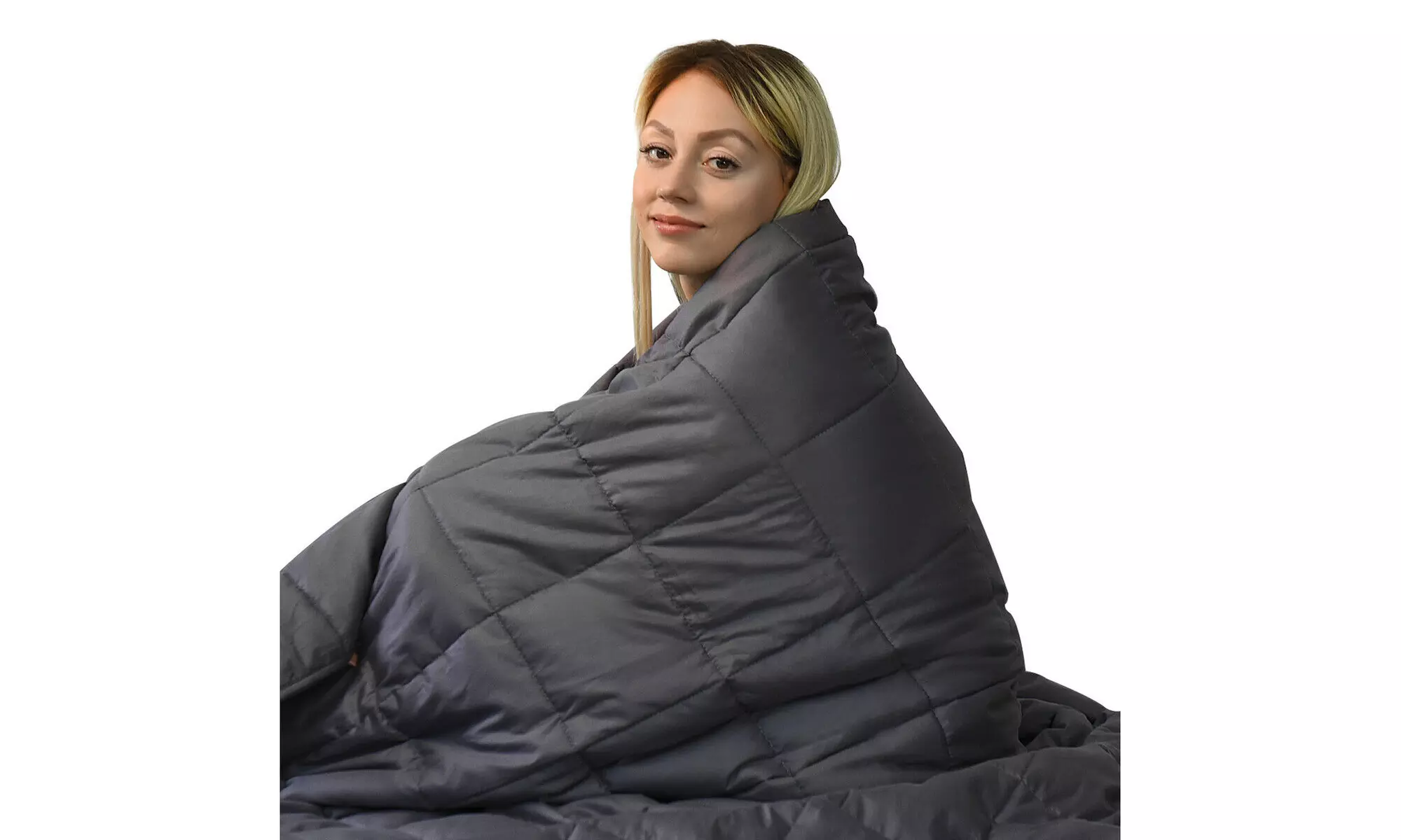 Costway 7-25 lbs Weighted Blankets Multi Size 100% Cotton w/ Glass Beads 2 color