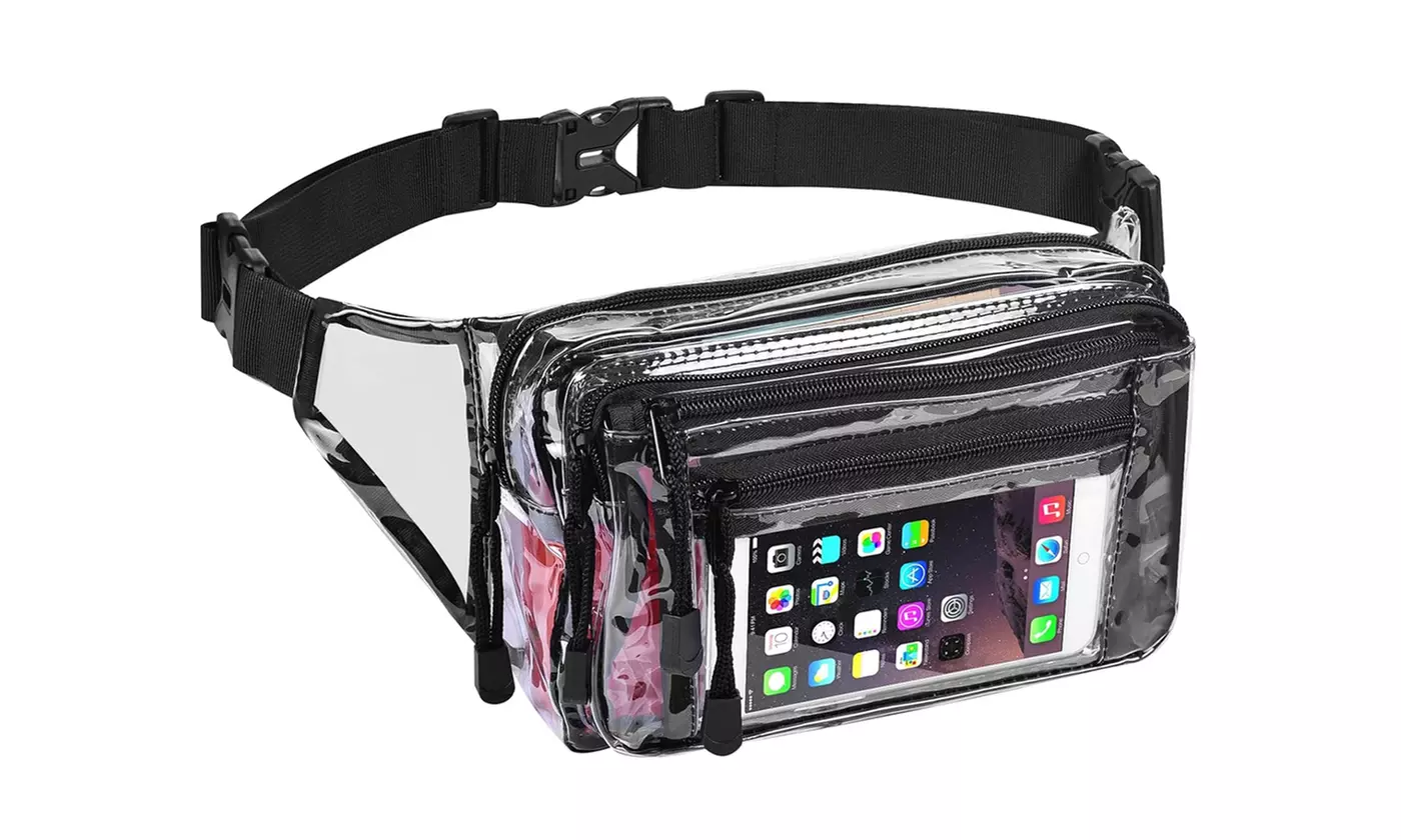 Clear PVC Stadium Approved Sling Bag Crossbody Purse Fanny Pack