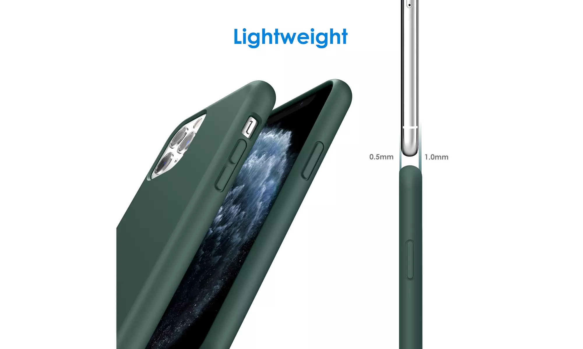 Silicone Case for iPhone 11 Pro, Silky-Soft Touch Case with Microfiber Lining