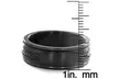 Men's Black Plated Stainless Steel Cable Inlay Band Ring - Second Medium