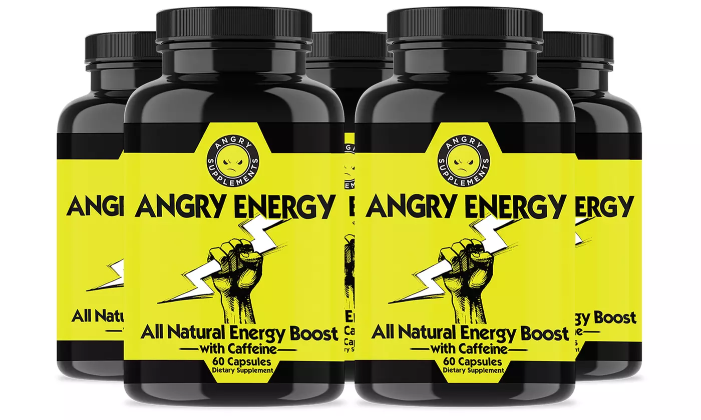 Angry Energy, All-Natural Energy Booster with Caffeine and Garcinia Cambogia