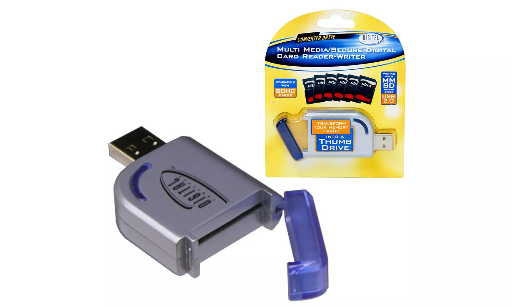 Digital Concepts USB 2.0 SD/MMC Flash Memory Card Reader/Writer  - Primary Image