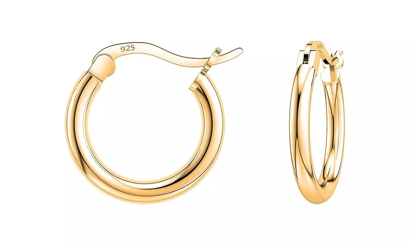 2MM French Lock Hoop 925 Sterling Silver Earrings - 10MM-65MM 