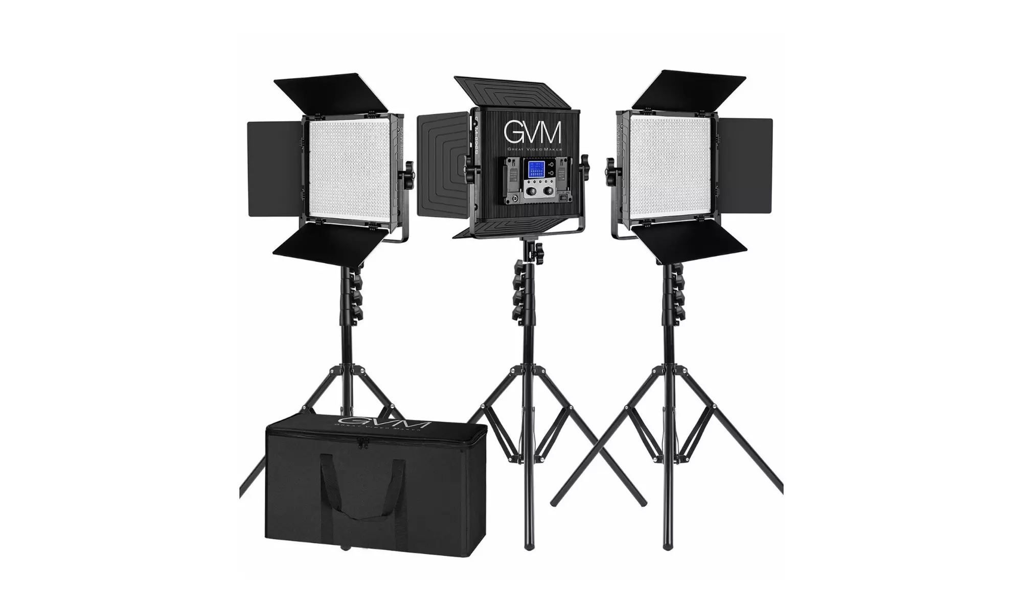 GVM 896S-3L Bi-Color LED 3-Panel Video Light Kit - Second Medium
