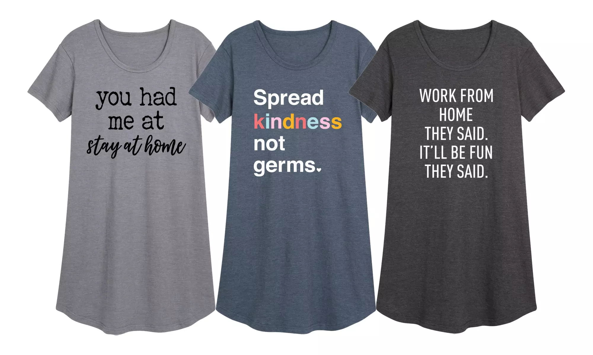 Instant Message: Ladies Funny Social Distancing Sleep Dress - Primary Image