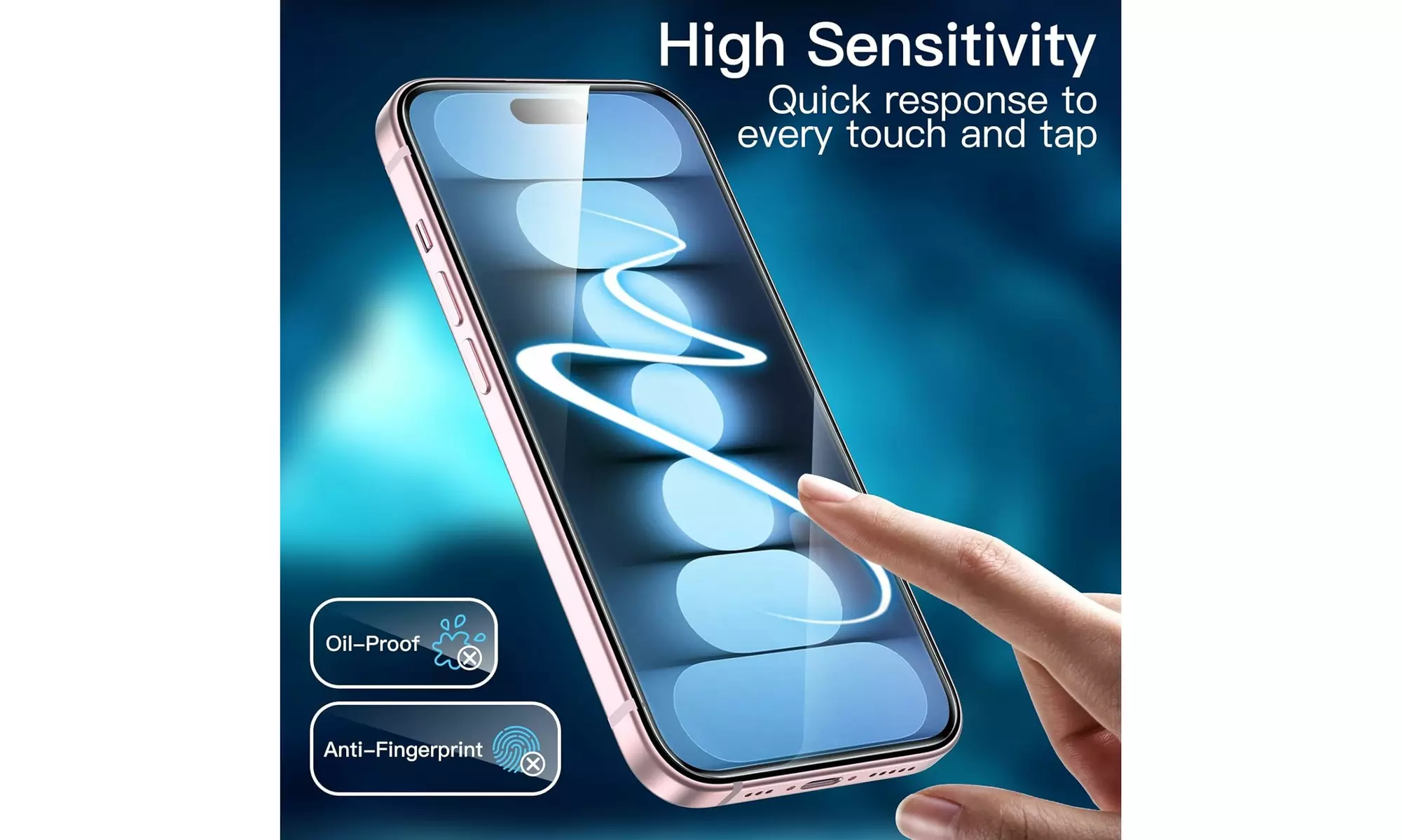 For iPhone 15 Screen Protector Tempered Glass 9H Screen Cover Film 6.1"