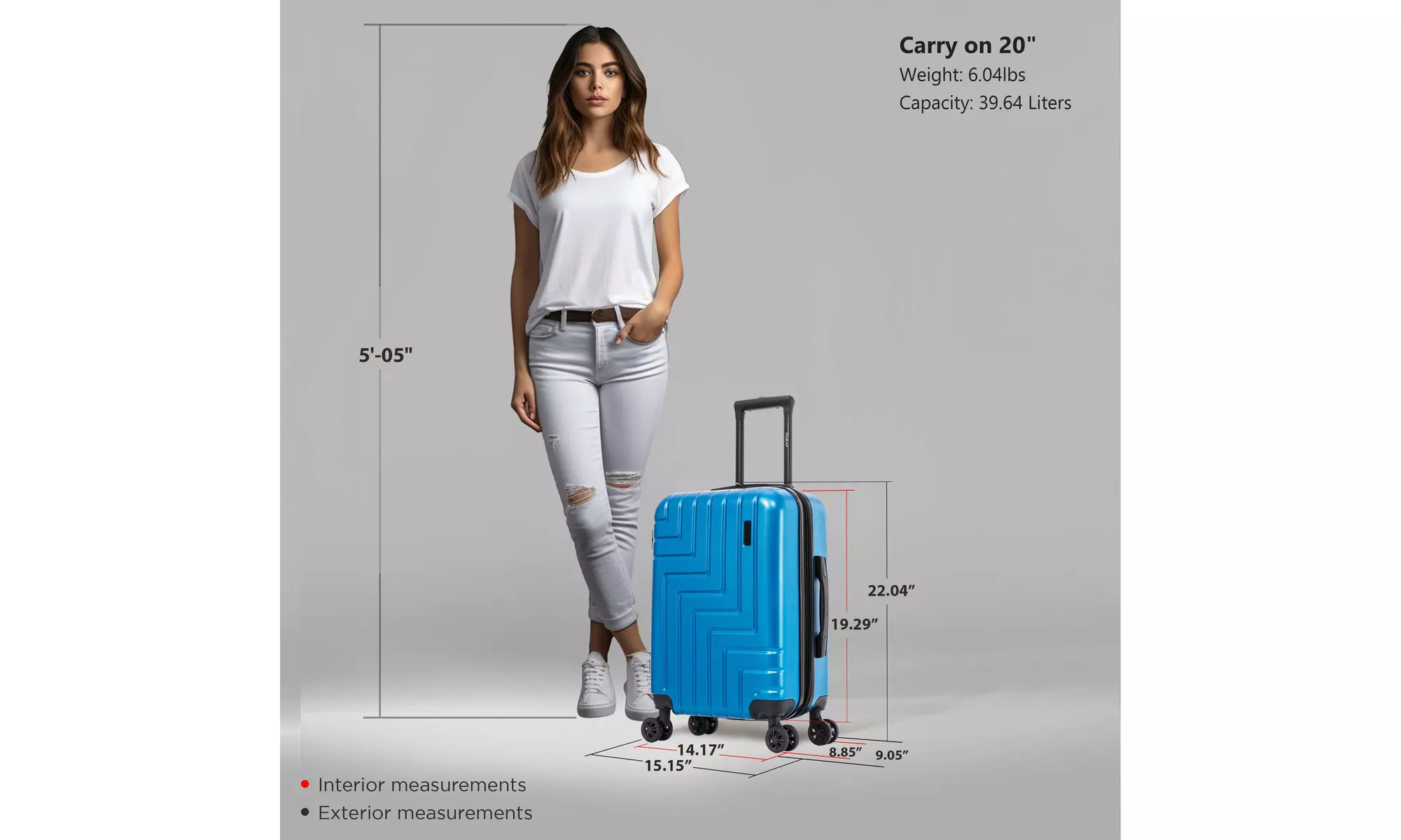 DUKAP Zahav Lightweight Hardside Spinner Luggage