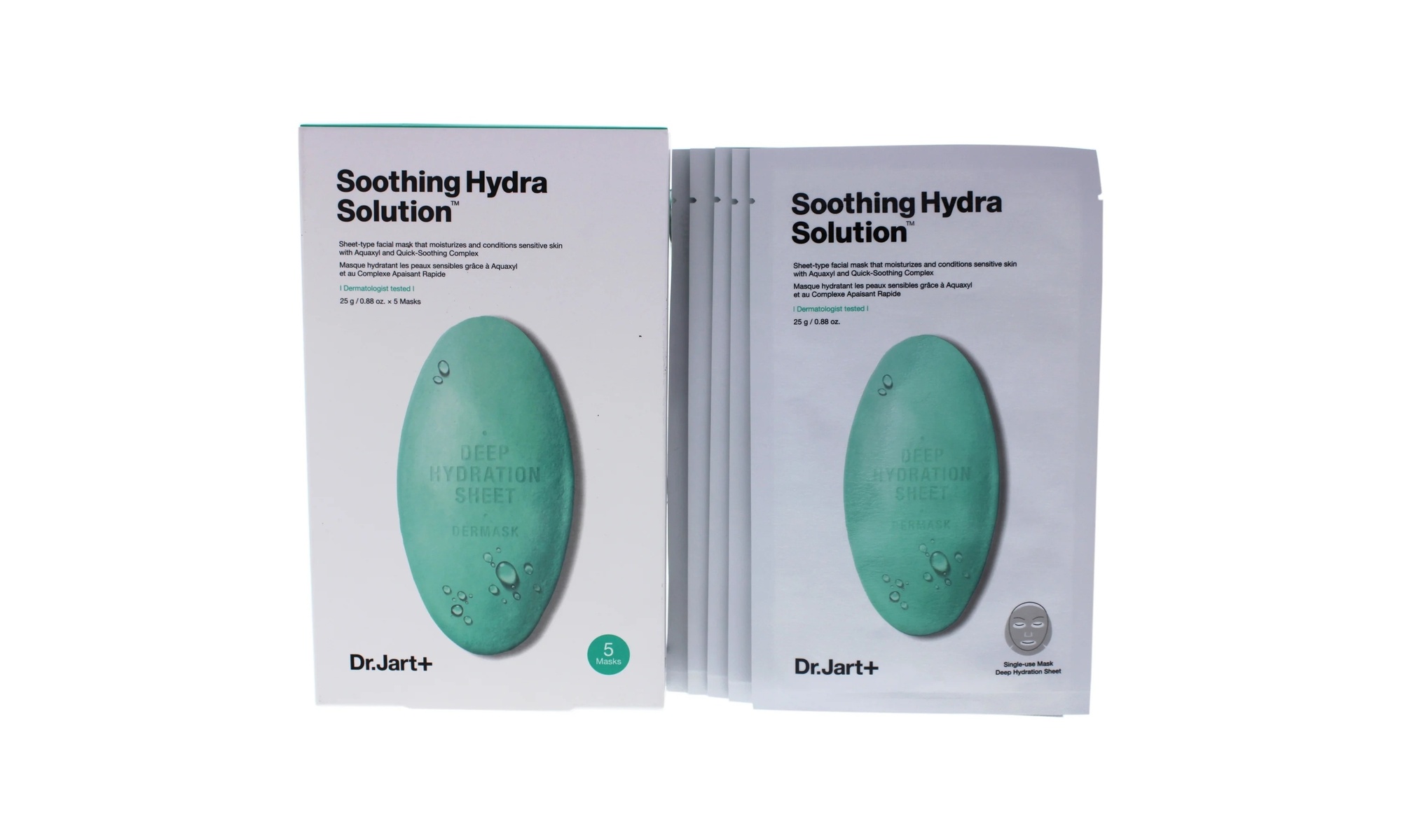 Five-Packs of Dr. Jart Soothing Hydra Solution Sheet-Type Facial Masks