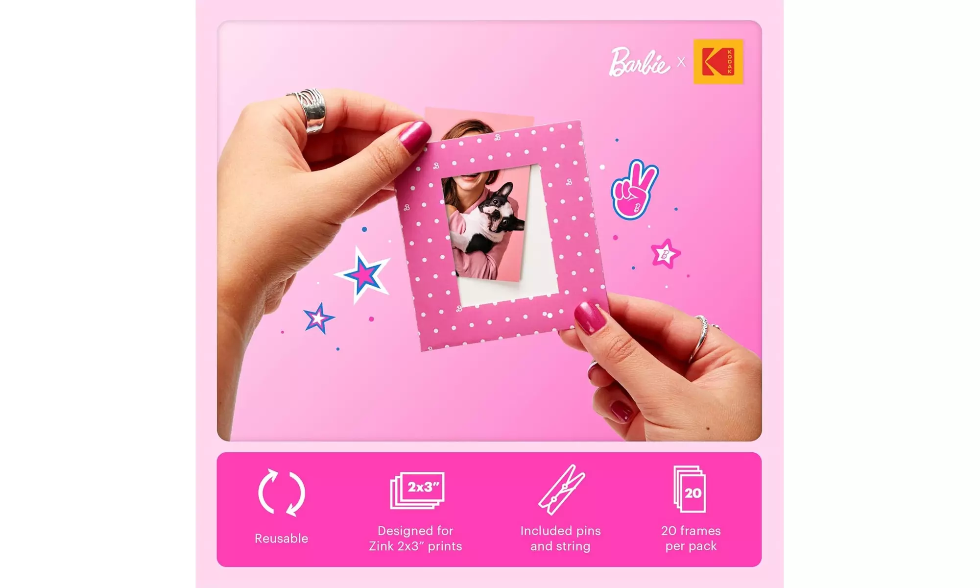 Barbie x Kodak Colorful & Decorative Barbie-Themed Paper Frames