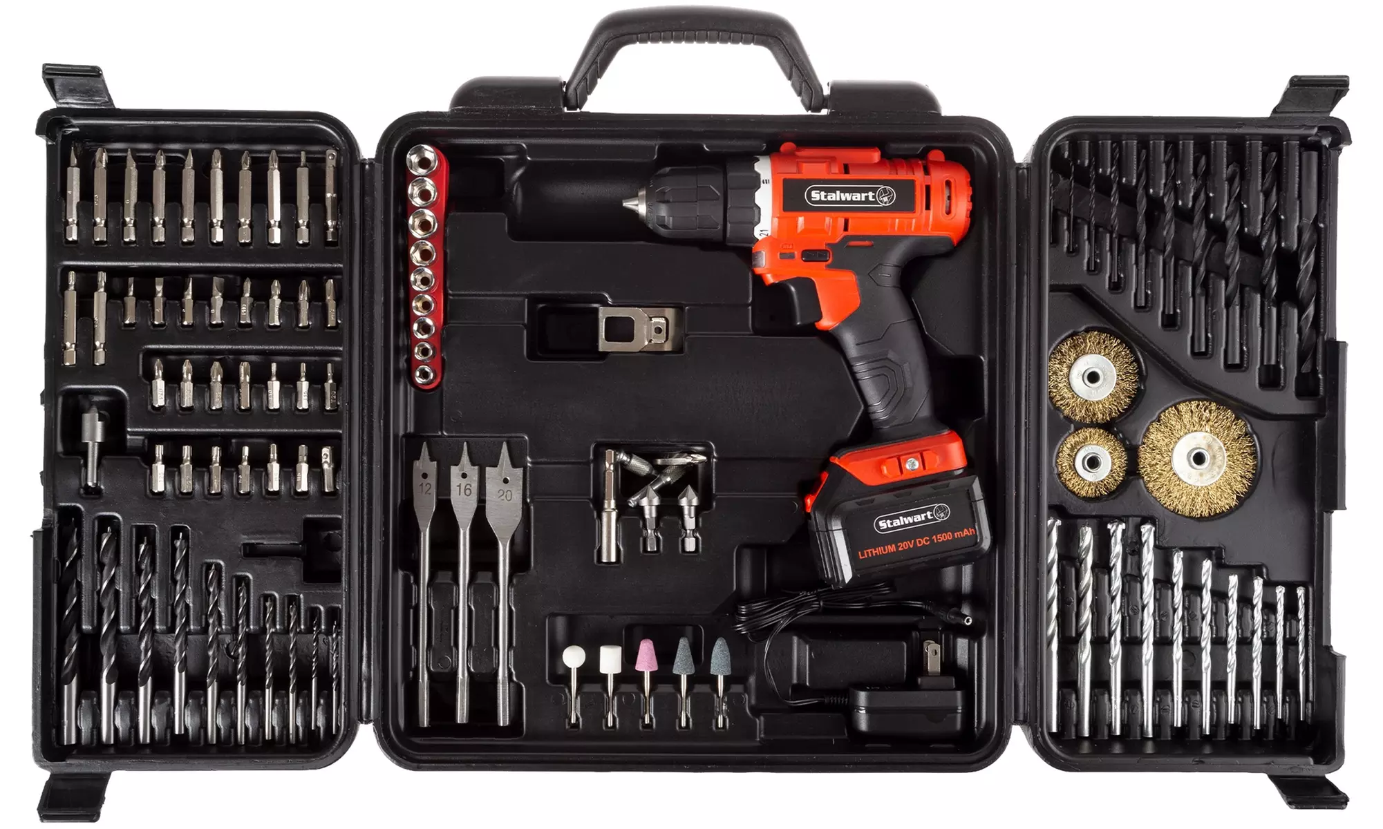 Stalwart 20V Lithium-Ion Cordless Drill (71- or 89-Piece Set) - Primary Image