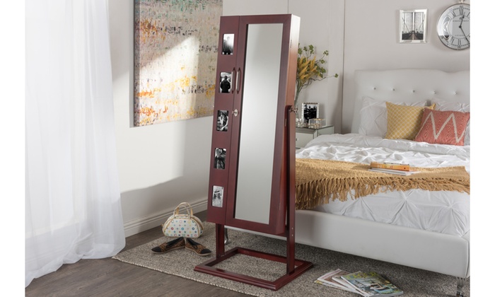 Vittoria Square Foot Floor Standing Double Door Jewelry Armoire Cabinet Groupon