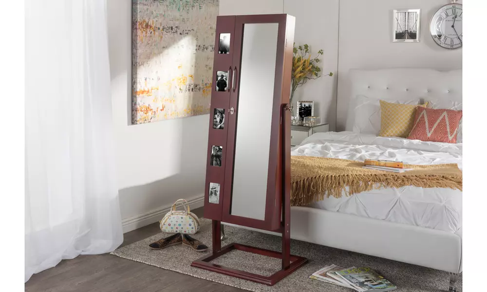 Vittoria Square Foot Floor Standing Double Door Jewelry Armoire Cabinet  - Primary Image