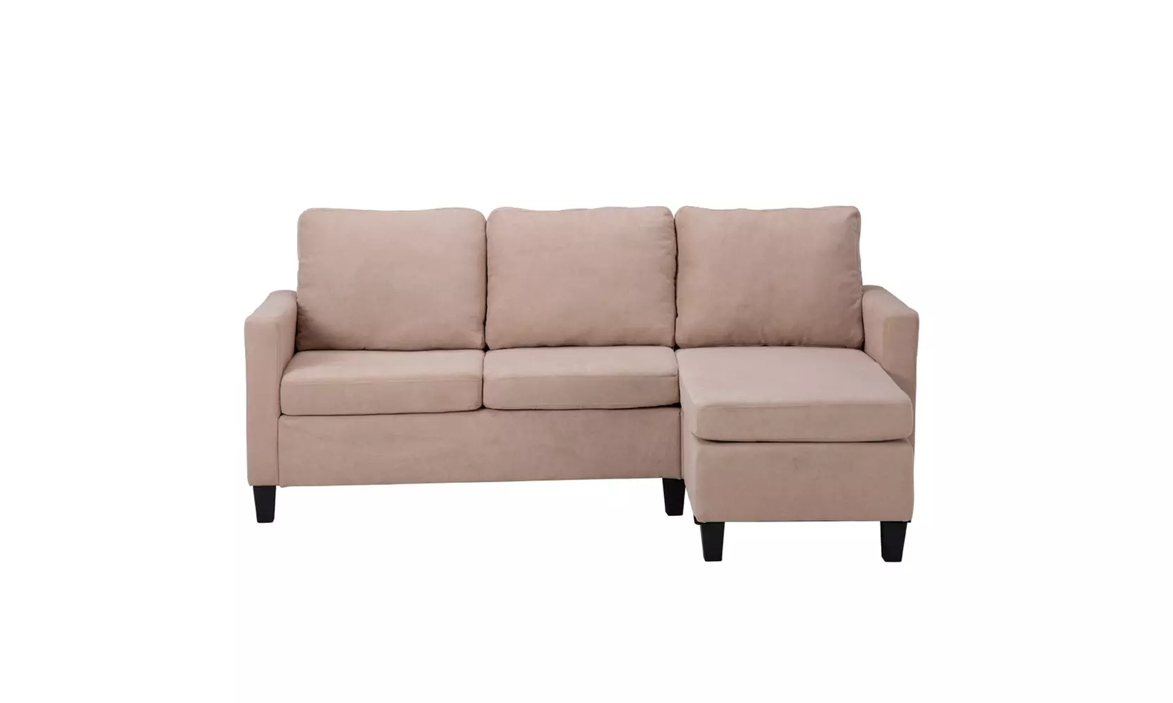 L Shape 3-seat Sofa Couch Reversible Sectional Sofa for Small Apartment  - Primary Image