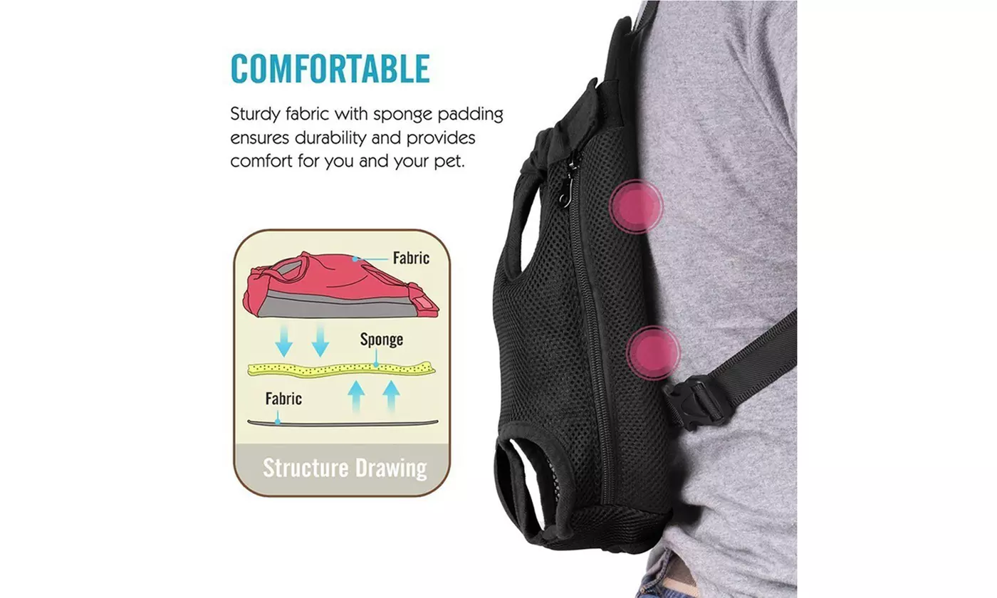 Hands Free Pet Carrier Backpack Nylon Mesh Pet for Dogs Tote Sling Carrier