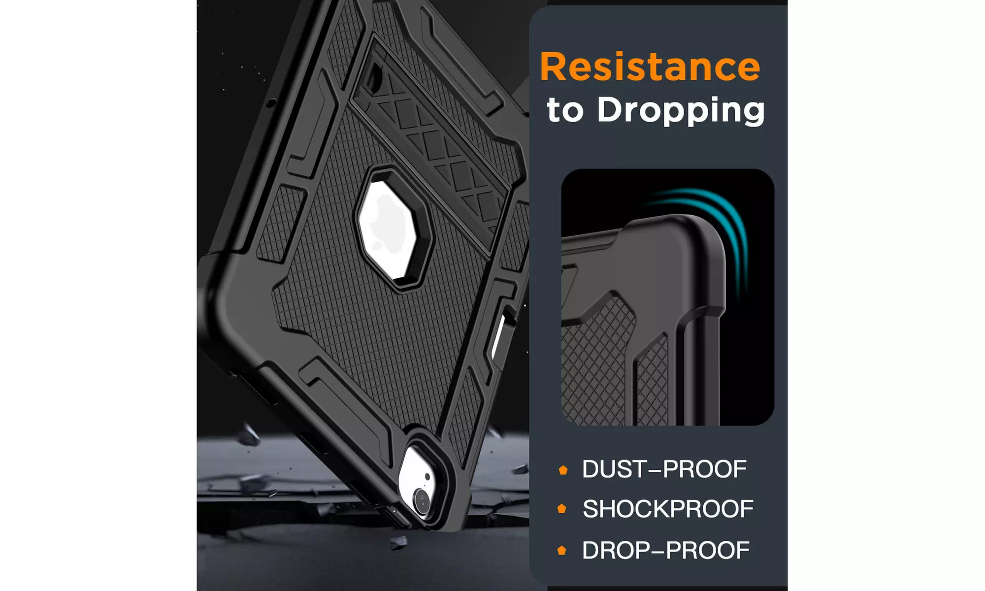 For Apple iPad Air 11-inch 2024 Case Rugged Heavy Duty Shockproof 3-in-1 Cover