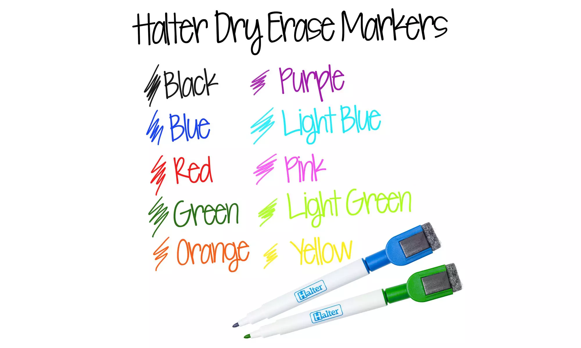 3-Pack Dry Erase Wall Calendar with 10 Markers / Eraser / Thumbtacks - 36" X 48" - Second Medium
