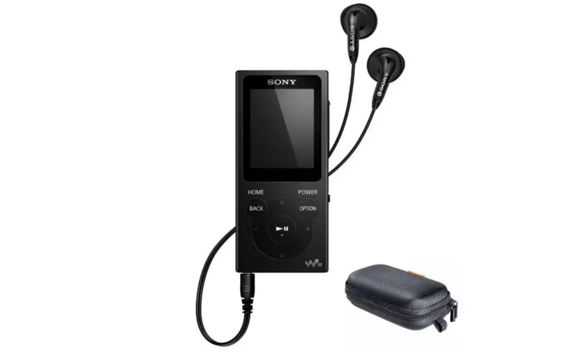  Sony NW-E395 Walkman MP3 Player (8GB, Black) with Hard Carrying Case - Primary Image