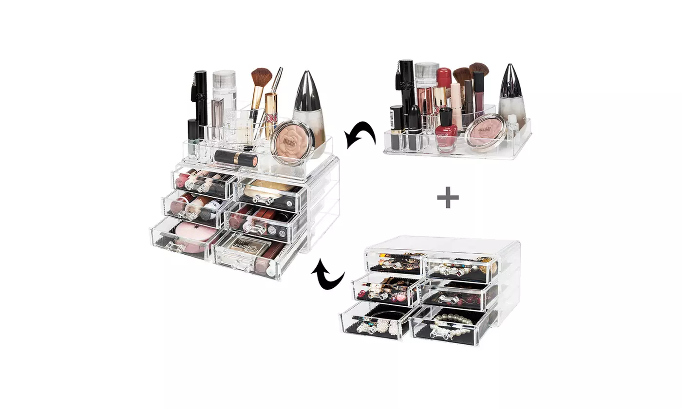 6 Drawers Integrated Acrylic Makeup Case Cosmetics Organizer  - Primary Image