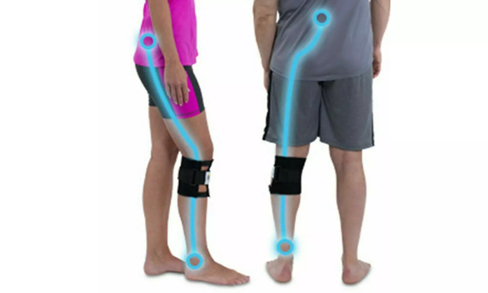 US 1-2 Pairs Pressure Point Knee Brace Pain Relief Leg Sciatica Acupressure Wrap