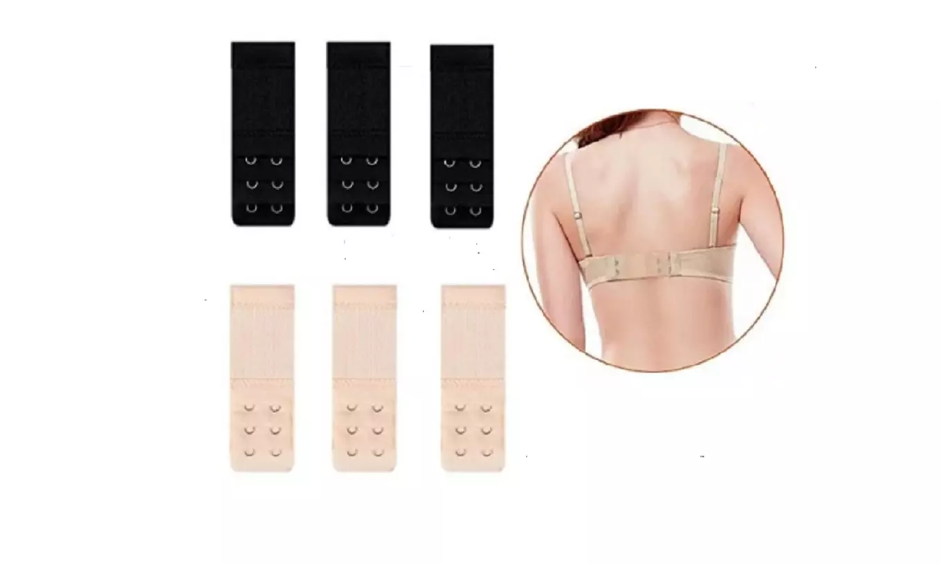 6 Pcs Adjustable Bra Buckle Extender Bra Extension Underwear Strap 2/3/4 Hooks