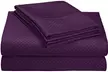 Premium Home Microfiber Checkered Embossed Bed Sheet Set (4-Piece) - Second Medium