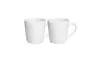 YINUOWEI Simple Pure White Large Ceramic Coffee Milk Cup Porcelain Mugs Set of 2