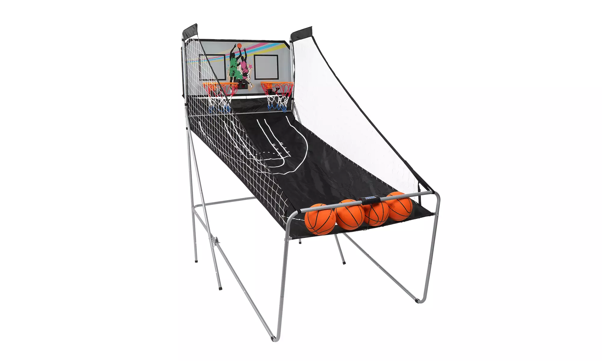 Arcade Basketball Game, with 4 Balls & LED Scoring, for 2 Players - Primary Image