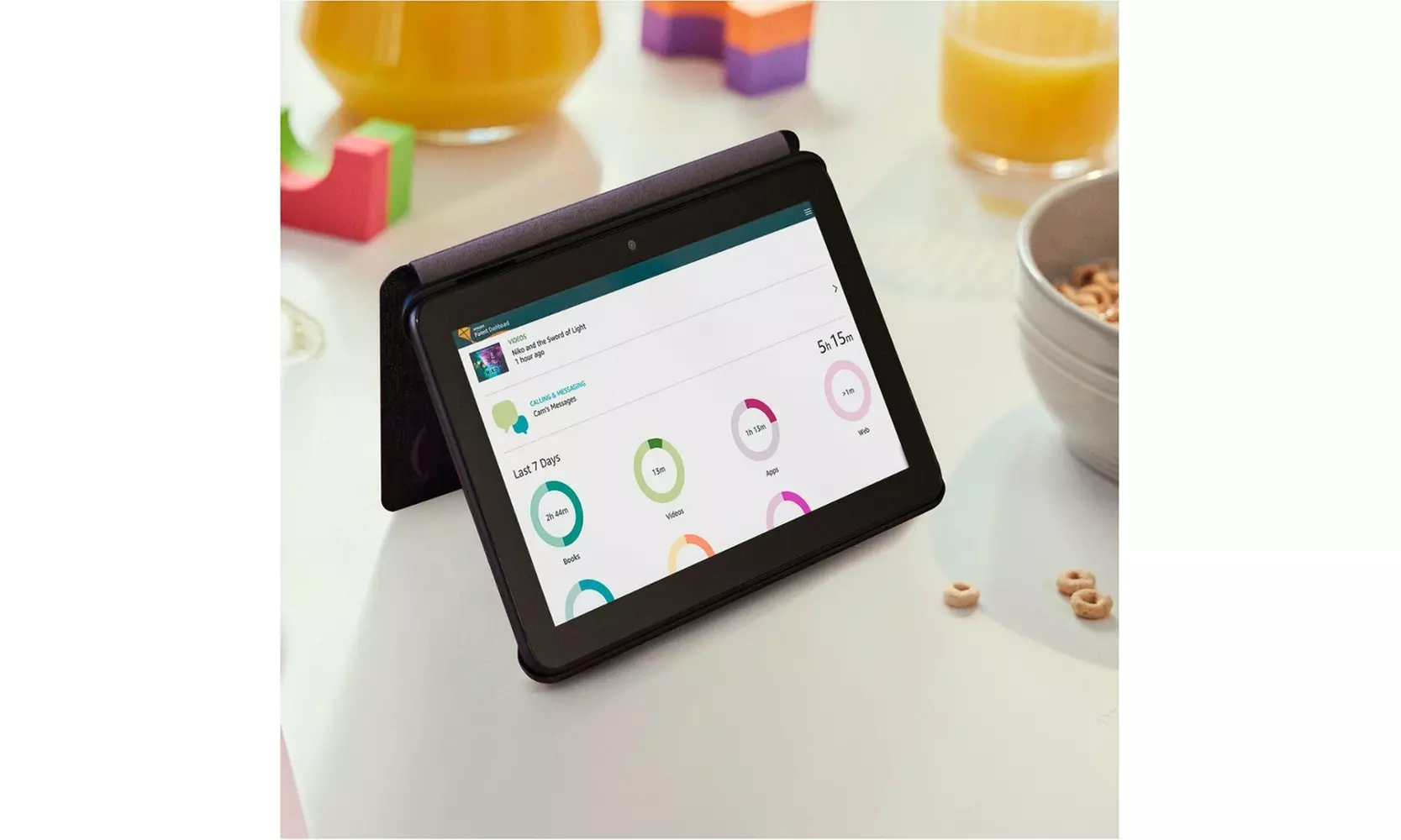 Amazon - Fire 7 (2022) 7" tablet with Wi-Fi 16 GB Black - Second Medium