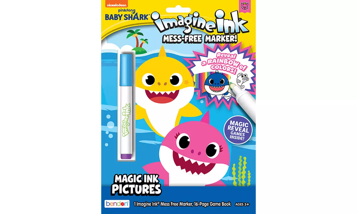 Baby Shark Surprise 4-pack Kids Activity and Coloring Book Bundle - Second Medium