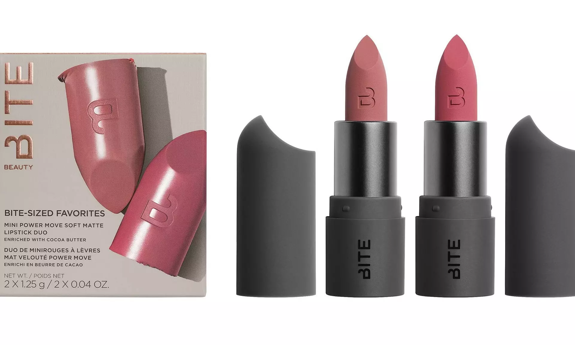 Bite Beauty Mini Bite-Sized Favorites Power Move Soft Matte Lipstick Duo Set - Primary Image